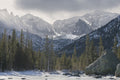 Continental Divide III - Frozen Basin under winter cloud, Rocky Mountain National Park