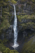 Iceland's South Coast II - Canyon Falls between moss-covered cliffs, Iceland