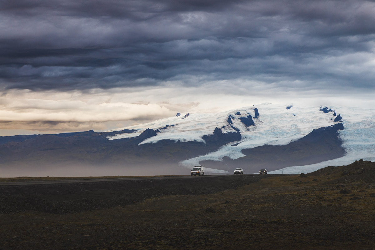 Ice and Ash III - Ice Field, a field of stranded glacier ice, southern Iceland