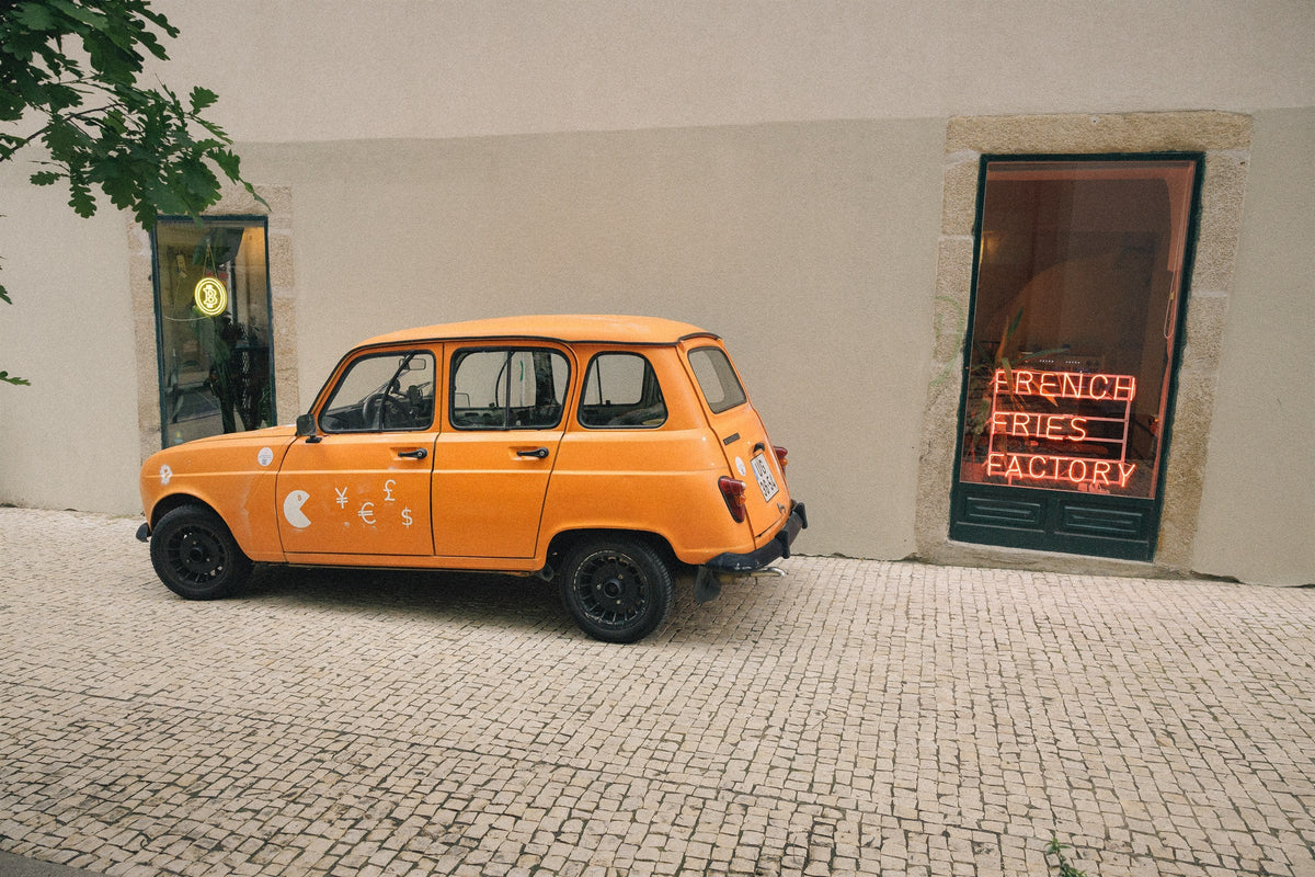 Portugal IX - French Fries Factory, a worn shopfront, Portugal