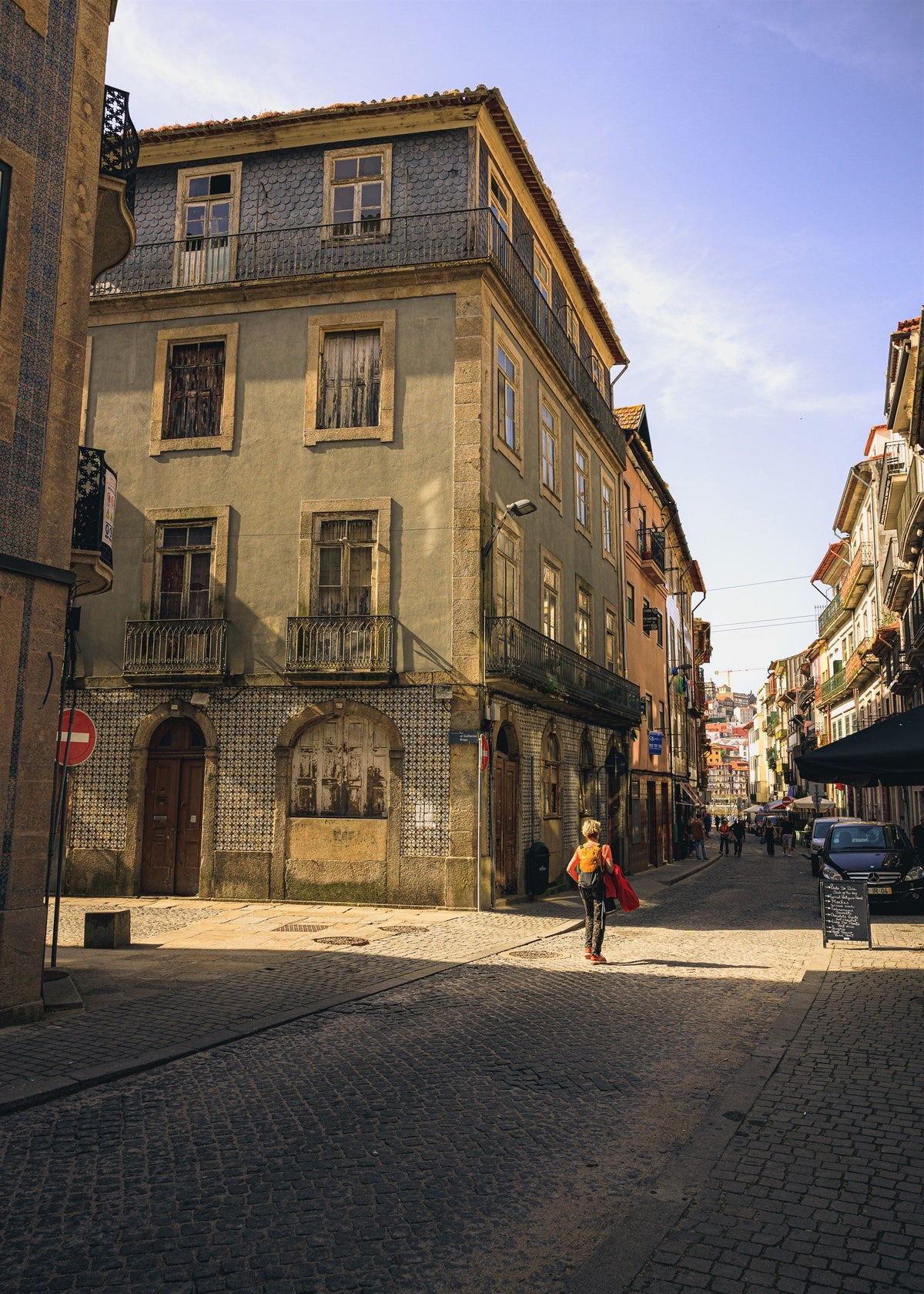 Portugal VIII - Tiled Corner, an azulejo street corner, Portugal